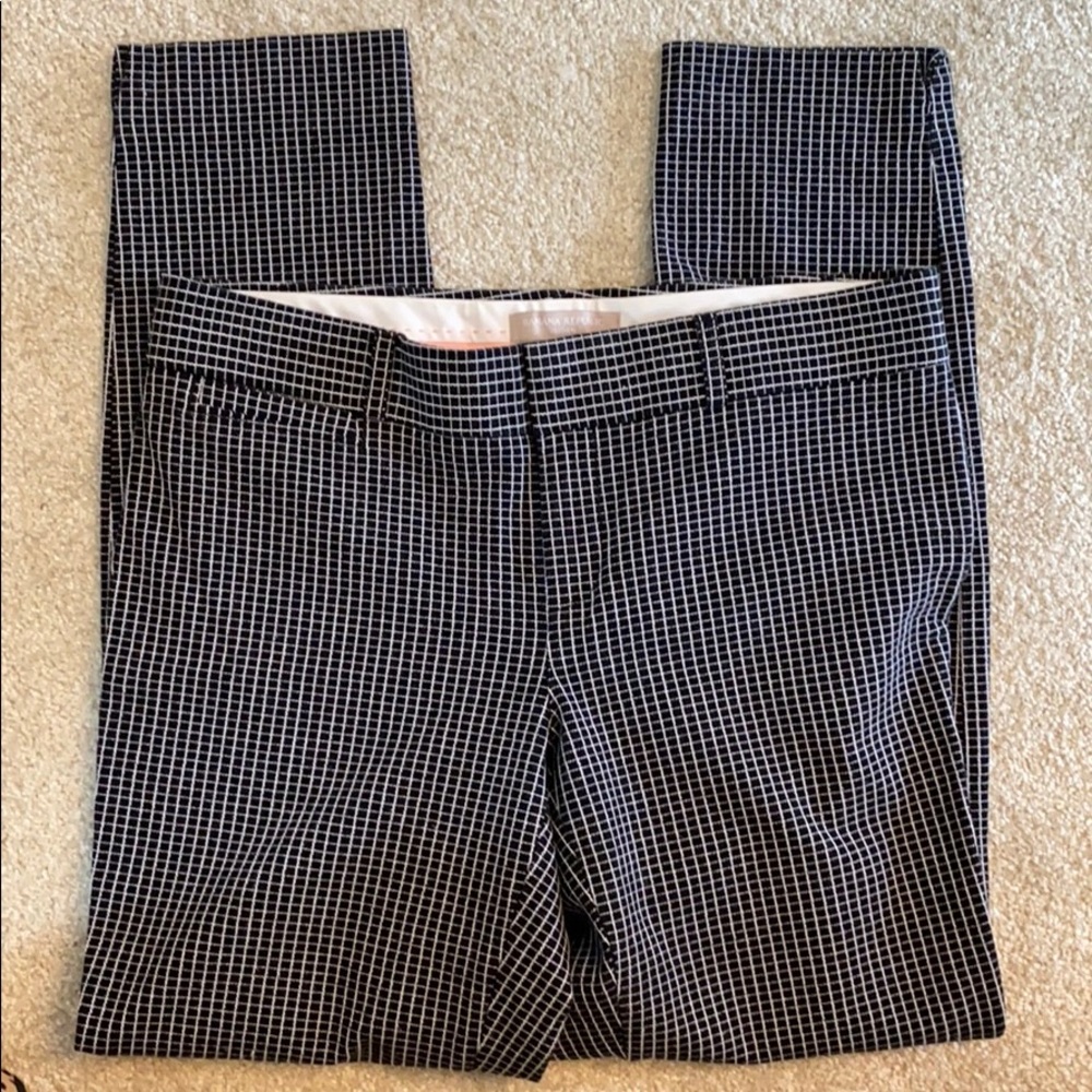 Banana Republic Black and White Checkered Pants